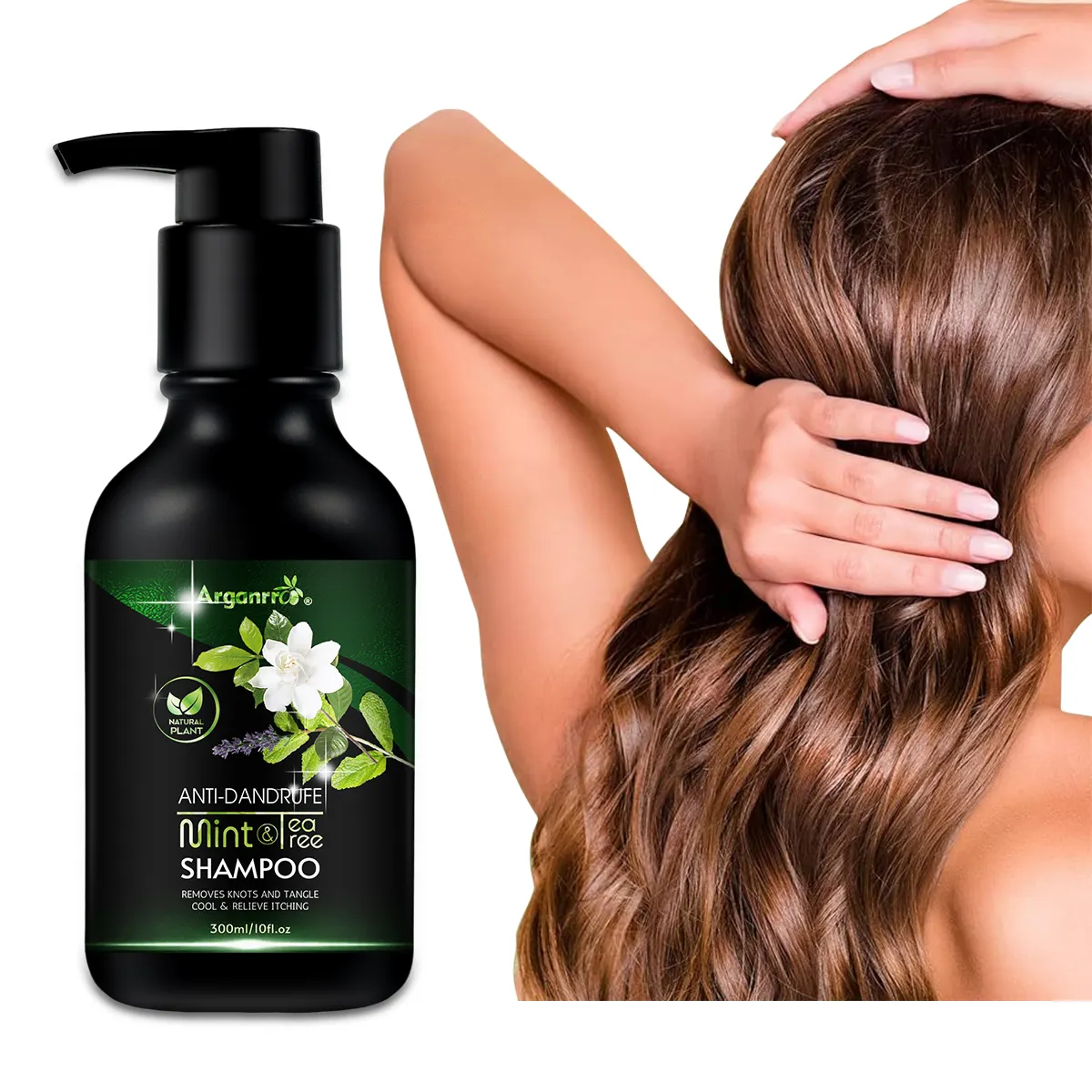 Custom Anti Roos Tea Tree Olie Koeling Mint Haar Shampoo Biologische Agran Olie Shampoo