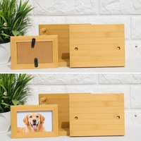 Urne funéraire en bambou pour animaux de compagnie avec cadre photo et empreinte de patte gravée, urne pour chien, urne pour chat, boîte commémorative en bois
