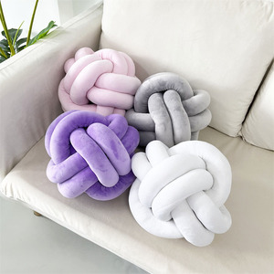 Bán Buôn Phong Cách Bắc Âu Vòng Bóng Nhung Knot Trang Trí Nội Thất Đệm Trang Trí Nội Thất Ném Gối - Product Image 2