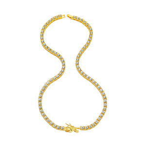 Single Row Necklace, Rhinestone Single Row Tennis Chain Punk Trend Items Tanjing Fashion Lijing Necklace - Product Image 1