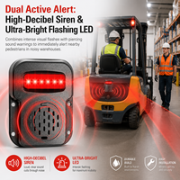Alarme sonore et visuelle externe étanche IP68, sirène 70 dB, voyant LED rouge clignotant, système AI BSD pour camion, AHD