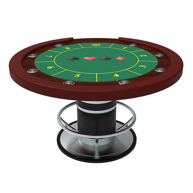 YH 55 Polegadas Luxo Mesa Redonda Poker Tavolo Rotondo Game Poker Mesa Redonda Para Cartas De Jogo