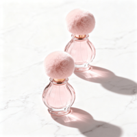 Flacon de parfum cylindrique/plate en verre transparent de luxe 30 ml, nouveau design unique, boîte de flacon de parfum, logo personnalisé, sérigraphie