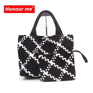 HONOURME氯丁橡胶编织沙滩包手提包妈妈手袋 - Product Image 4