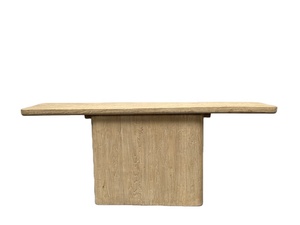 Table de <span class=keywords><strong>console</strong></span> d'<span class=keywords><strong>entrée</strong></span> en bois d'orme massif, nouveau design, forme rectangulaire, table d'appoint <span class=keywords><strong>murale</strong></span> naturelle, offre spéciale chinoise - Product Image 2
