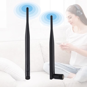 2.4G 5G băng tần kép 5dBi Wifi Omni roi ăng ten 2.4GHz & <span class=keywords><strong>5</strong></span>.8G ăng ten cao su với đầu nối SMA - Product Image 1