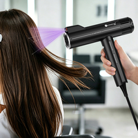 Pengering Rambut Profesional Cerdas Kecepatan Tinggi Diffuser Ion Plasma Layar LCD