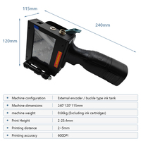 Imprimante jet d'encre portable CIJ 600DP, appareil d'impression sans fil, impression d'étiquettes de vente au détail, machine multilingue pour imprimer des numéros de série