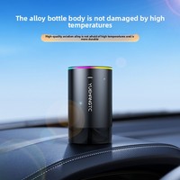 Diffuseur d'arômes pour voiture avec anneau lumineux RVB à dégradé, couvercle en spirale Yin-Yang, double commandes tactiles, Type-C Auto
