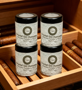 Grand cigare d'humidification en gel de cristal givré portable réutilisable de 4 onces Le style de conception classique maintient l'humidité à 70% - Product Image 1
