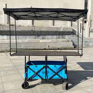 Chariot de marché pliable en métal de grande taille avec logo personnalisé, table 167*60, auvent imperméable, chariot de camping, chariot de jardin, chariot de randonnée - Product Image 3