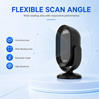 Escáner de Códigos de Barras de Escritorio Plug & Play con Detección Automática, Escáner de Códigos QR 2D para Minoristas y Almacenes