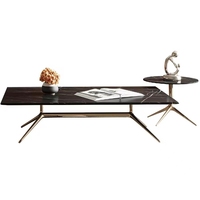 China Factory Günstiger Preis aus natürlichem Marmor und Edelstahl High End Design Kleiner runder Couch tisch