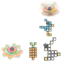 TOSY Magnet Fidget Spinner Glow 16 Blok 3in1 Mainan Kubus Infinity/Puzzle yang Dapat Berubah Bentuk-Bahan EVA Usia 8-13 Unisex STEM Sensorik
