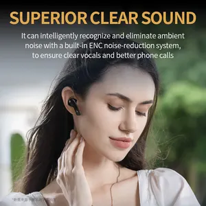 True Wireless Stereo Earbuds With Noise Reduction And Mic For Gaming Mobile Phones And Computers