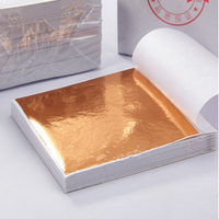 Feuilles d'or rose taïwanaises 9*9cm 2000 pièces/paquet Échantillons gratuits pour papier peint décoratif Maison Hôtel Plafond