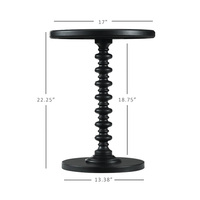 Nouveau produit fabriqué en bois rond au prix de gros Table basse en bois au design personnalisé Table basse en bois noir
