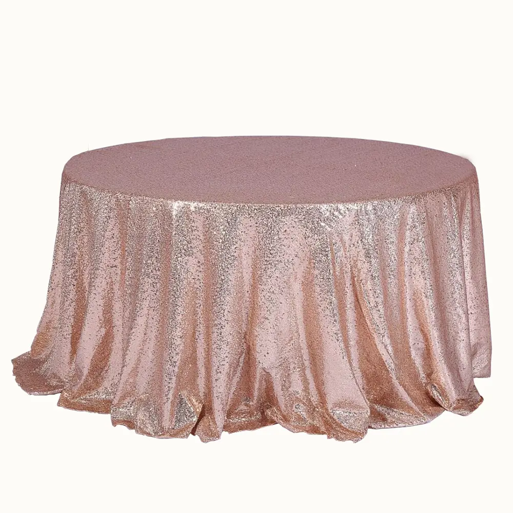 שנהב חתונה מתכתי נצנצים שולחן פשתן