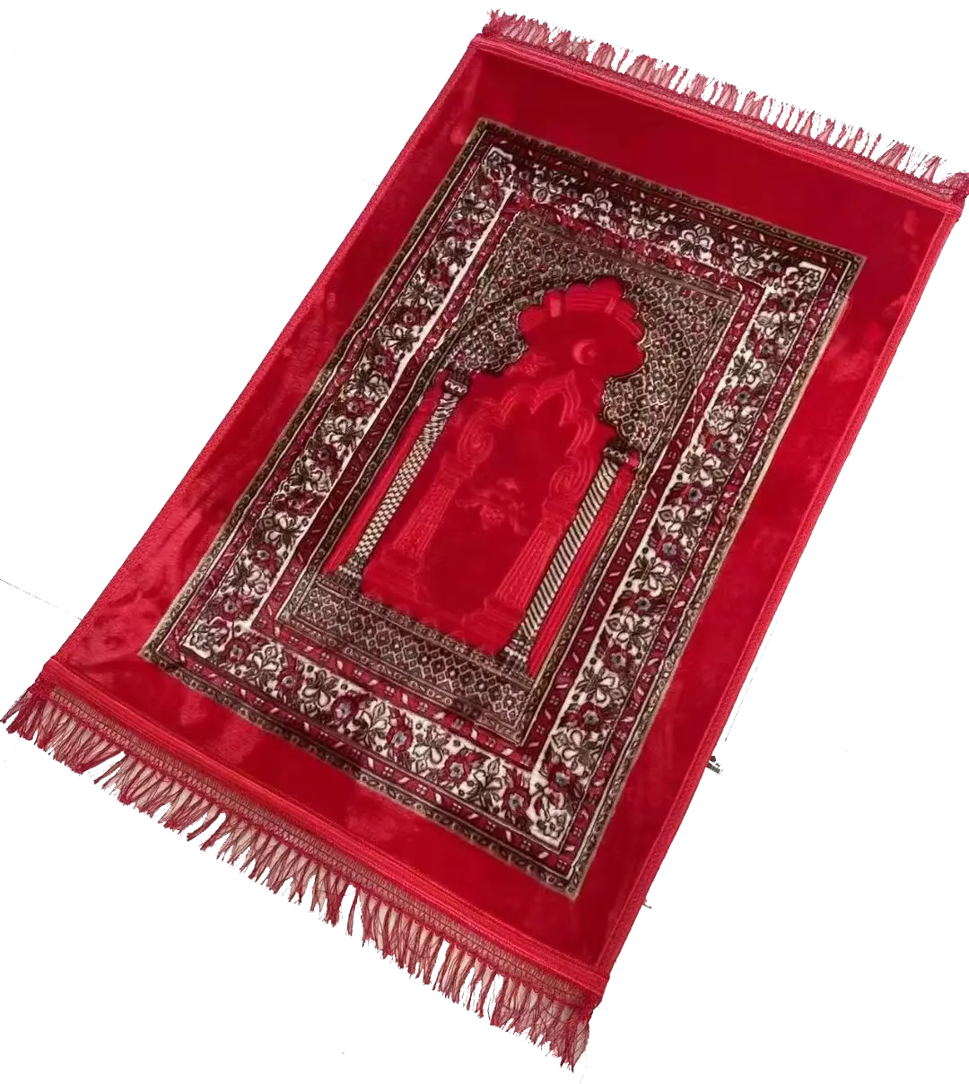 Luxury Muslim Prayer Mats Soft Thick Carpet Islamic Turkish Prayer Travel Persian Mat Set For Ramadan Gift