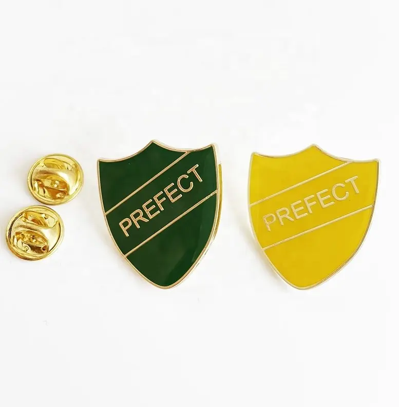 green yellow pins school badge metal for school/college/university