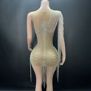 Mới lạ Y3811-D xu hướng sản phẩm 2025 New arrivals sang trọng <span class=keywords><strong>prom</strong></span> Dresses Evening Gown mới nhất Cocktail bên Dresses với tua - Product Image 6