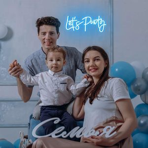 Insegna Luminosa 'Let's Party' in LED, Decorazione da Parete per Camera da Letto, Addio al Nubilato, Bar, Soggiorno, Decorazione Artistica - Product Image 2