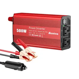 Onduleur de vente d'usine 500Watt DC 12V à AC 110V 120V 127V 220V 230V avec sortie USB AC