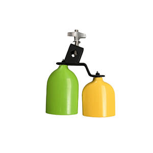 Cloche <span class=keywords><strong>de</strong></span> bœuf en bois, cloche <span class=keywords><strong>de</strong></span> bœuf en plastique Bangzi, cloche <span class=keywords><strong>de</strong></span> bœuf bicolore à double tête, cloche <span class=keywords><strong>de</strong></span> bœuf à tonalité moyenne et basse, <span class=keywords><strong>instrument</strong></span> <span class=keywords><strong>de</strong></span> percussion - Product Image 2