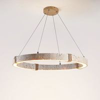 Lustre LED Moderne en Fer Style Discret, Hauteur Réglable, Couleur Personnalisable, Protection Oculaire, Nouveauté 2025, Design Anneau Artistique pour Chambre et Salle de Thé