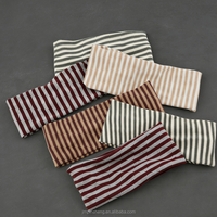 Bandeau en tricot de flanelle large et élastique coloré pour femme, idéal pour le yoga, la gym, le spa, le maquillage, réutilisable, antidérapant, taille unique