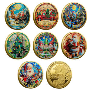 Voorraad Traditionele Kerstmis Nieuwjaar Thema Zinklegering Kunst Herdenkingsmunt Schilderij Sneeuwpop Ontwerp 3D Collectie Cadeau - Product Image 6