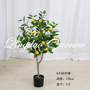 Planta Artificial de Limón con Múltiples Ramas con Frutas, Plantas Verdes de 60cm, 80cm, 100cm, 120cm, 150cm, cm, para Decoración - Product Image 3