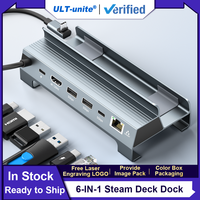 ULT-unite Steam Deck Dock 6 in 1 4K 120Hz HDMI 2.1 Kompatibel dengan Konsol Genggam ROG/Xbox Co-branded Baru
