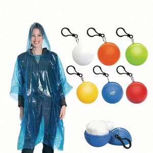 Poncho jetable imperméable en EVA pour femme avec porte-clés, idéal pour les voyages et les situations d'urgence par temps pluvieux - Product Image 2