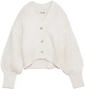 Sweater rajut leher V wanita warna polos Sweater rajutan kardigan putih lengan panjang musim dingin katun rajut wanita