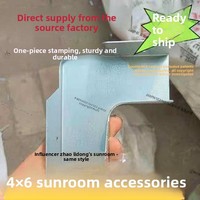 Accessoires universels pour véranda carrée 4x6 en acier épaissi, sans soudure, intégrés et amovibles, fabriqués en Chine