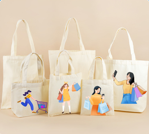 Sac fourre-tout en coton personnalisé avec logo, sac à bandoulière pour le shopping, vente en gros, publicité promotionnelle - Product Image 3