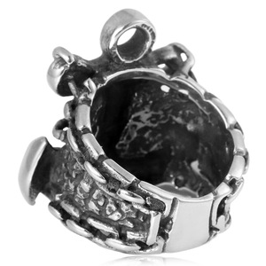 yunnique Men's <b>Titanium</b> Steel <b>Ring</b> Spike Geometric Design Silver Color Fashion Jewelry Gift - Product Image 4