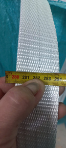 Sangle en polyester durable de 4 cm de largeur, blanche, capacité de charge de 1,5 tonne, sangle de fixation robuste pour l'emballage de marchandises - Product Image 3