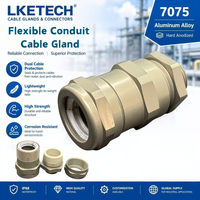 Connecteur de câble flexible en aluminium 7075 IP68 basse tension 8-14 mm pour câblage électrique, étanche et anti-corrosion