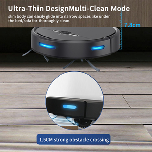 Geerlepol 3-en-1 Smart Mini Robot Aspirador Wet Dry Automatic Sweeping Mopping OEM/ODM para uso doméstico 1-Wifi conectado - Product Image 5