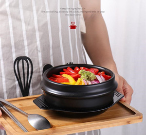 한국 프리미엄 세라믹 돌솥그릇 친환경 비빔밥 쌀국수 캐서롤 다시마 수프 그릇 트레이 - Product Image 2