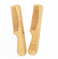 Ensemble de brosses à cheveux en bambou naturel Type de peigne jetable pour démêler et lisser les cheveux fins bouclés épais pour les hôtels.