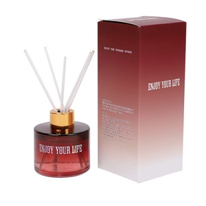 Sang Trọng 100ml 150ml Thủy Tinh Phẳng sậy khuếch tán chai với nắp vặn đầy màu sắc mờ trắng đen Nước hoa bao bì - Product Image 5