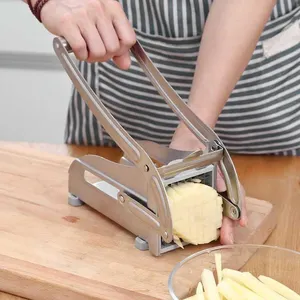 Prensadora Manual de patatas, cortador lavable de acero inoxidable para freír