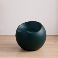Chaise de loisirs et tabouret de table basse en plastique rouge élégant en forme de pomme pour enfants, pour salon, extérieur et hôtel