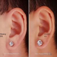 NYY 1 paire de boucles d'oreilles magnétiques en acier inoxydable pour hommes et femmes, boucles d'oreilles rondes punk en zircon, aimant, sans perçage, bijoux d'oreille