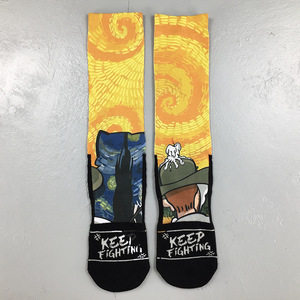 Custom Photo 360 Digital Logo Dye Printing White Blank <strong>Socks</strong> Disposable Casual <strong>Sunflower</strong> <strong>Socks</strong> Bottom Body Sublimation Friendly - Product Image 4