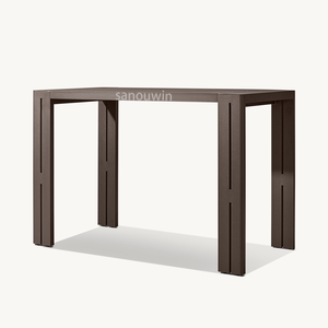 Tavolo da <span class=keywords><strong>Bar</strong></span> <span class=keywords><strong>per</strong></span> <span class=keywords><strong>Esterni</strong></span> in Alluminio Resistente alle Intemperie con Sedie, Stile Leisure <span class=keywords><strong>per</strong></span> Hotel e Casa - Product Image 3