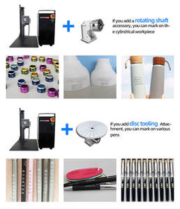 سعر جيد 50W مجوهرات قطع الفولاذ المقاوم للصدأ آلة الطباعة على المعادن جراب هاتف المحمولة 20W 30W الليزر آلة وسم - Product Image 6